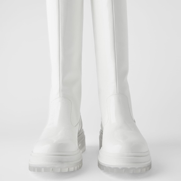 Zara white rain boots with transparent lug soles - Picture 2 of 5